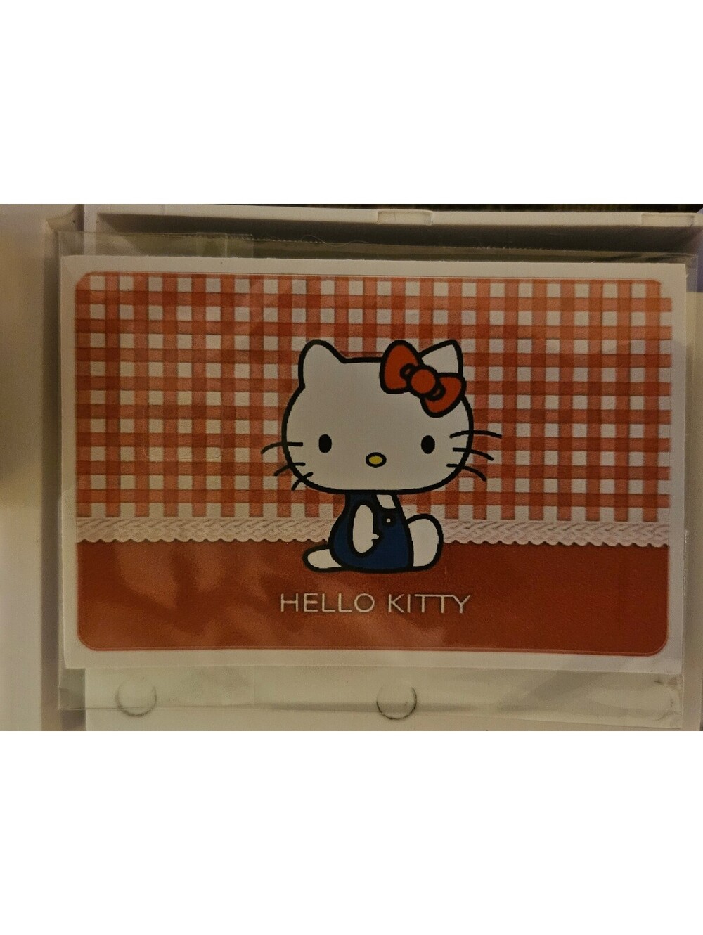Hello Kitty w checkerboard background- Bank/Credit/Debit Card Skin Sticker NEW